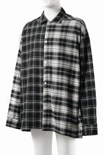 画像をギャラリービューアに読み込む, 【SAMPLE SALE】A.F ARTEFACT SNAPPED OVER SHIRT / SWITCHING CHECK (BLACK)