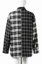 画像をギャラリービューアに読み込む, 【SAMPLE SALE】A.F ARTEFACT SNAPPED OVER SHIRT / SWITCHING CHECK (BLACK)