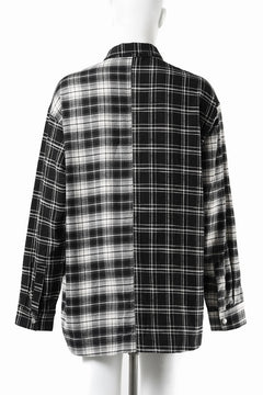 画像をギャラリービューアに読み込む, 【SAMPLE SALE】A.F ARTEFACT SNAPPED OVER SHIRT / SWITCHING CHECK (BLACK)