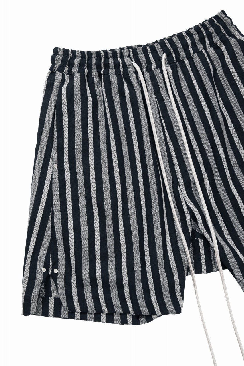 画像をギャラリービューアに読み込む, A.F ARTEFACT VERTICAL STRIPES SHORTS (BLACK x LIGHT GREY)