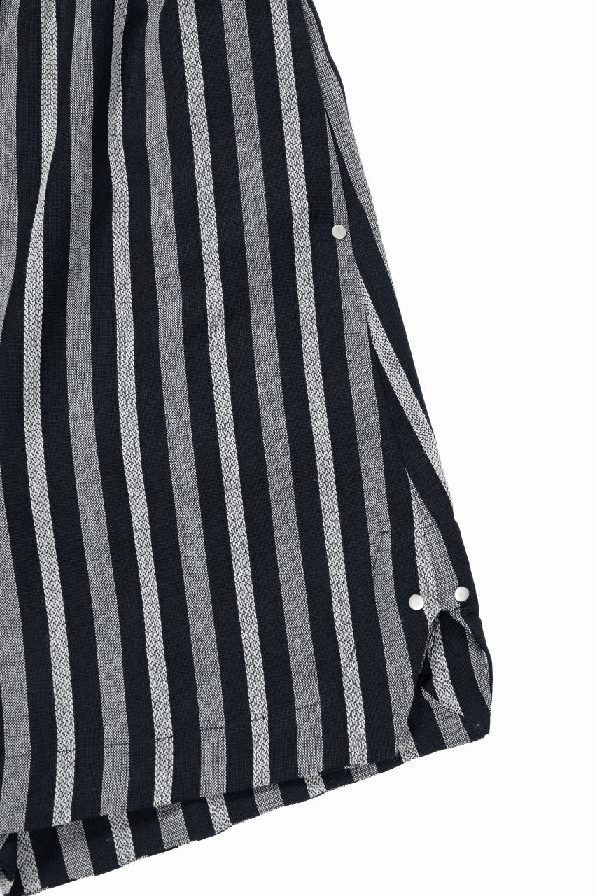 画像をギャラリービューアに読み込む, A.F ARTEFACT VERTICAL STRIPES SHORTS (BLACK x LIGHT GREY)