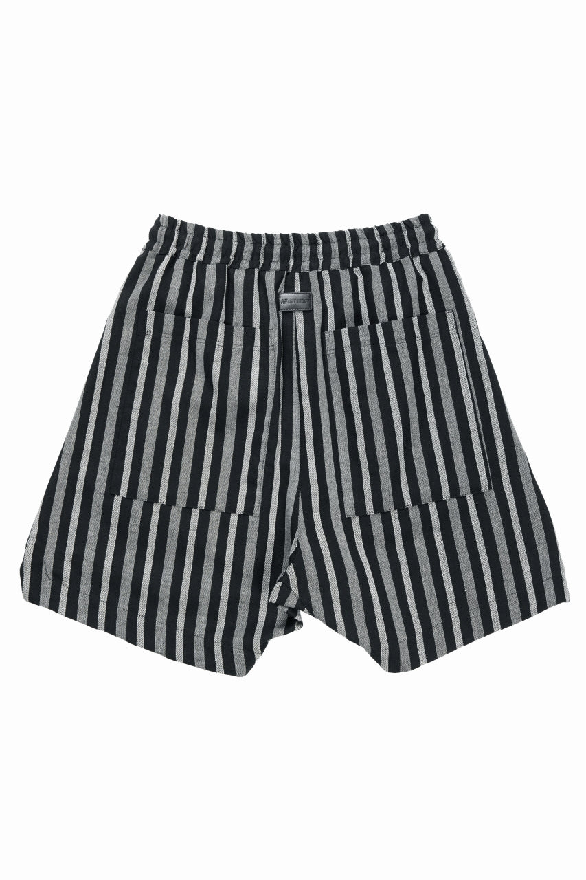 画像をギャラリービューアに読み込む, A.F ARTEFACT VERTICAL STRIPES SHORTS (BLACK x LIGHT GREY)
