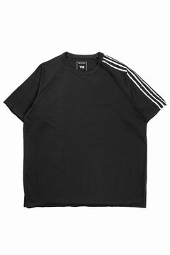 画像をギャラリービューアに読み込む, Y-3 Yohji Yamamoto RAW EDGE 3 STRIPES SHORT SLEEVE TEE (BLACK)