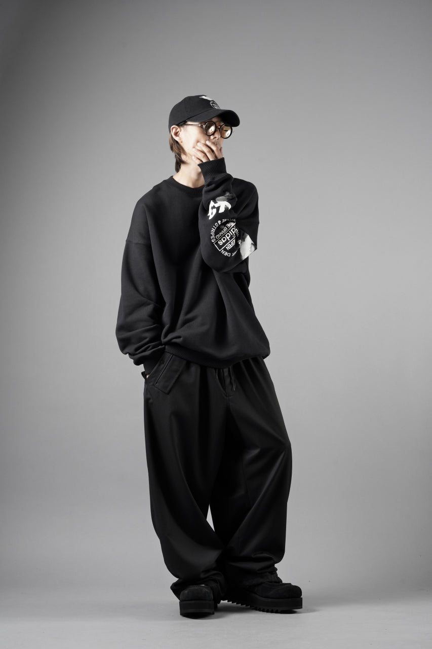 画像をギャラリービューアに読み込む, Y-3 Yohji Yamamoto GRAPHIC CREW SWEAT (BLACK)