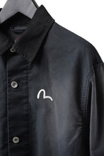 Load image into Gallery viewer, EVISU EJ, VINTAGE WASHED DAICOCK CHORE JACKET-RELAX FIT (BLACK)