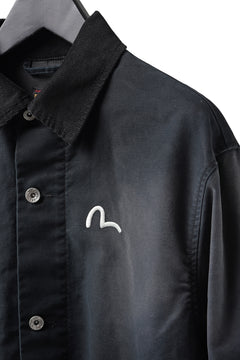 Load image into Gallery viewer, EVISU EJ, VINTAGE WASHED DAICOCK CHORE JACKET-RELAX FIT (BLACK)
