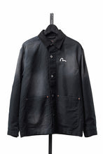 Load image into Gallery viewer, EVISU EJ, VINTAGE WASHED DAICOCK CHORE JACKET-RELAX FIT (BLACK)