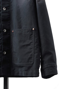 Load image into Gallery viewer, EVISU EJ, VINTAGE WASHED DAICOCK CHORE JACKET-RELAX FIT (BLACK)