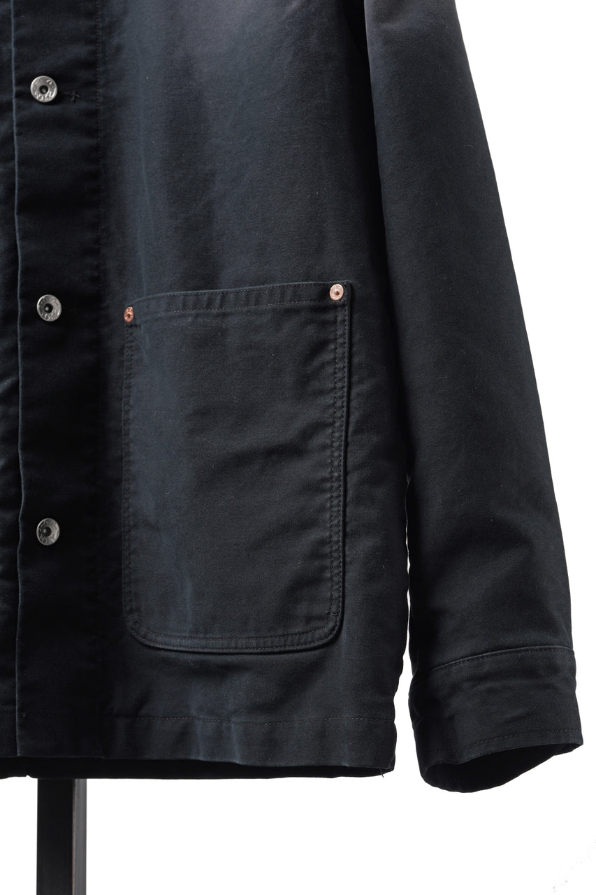 Load image into Gallery viewer, EVISU EJ, VINTAGE WASHED DAICOCK CHORE JACKET-RELAX FIT (BLACK)