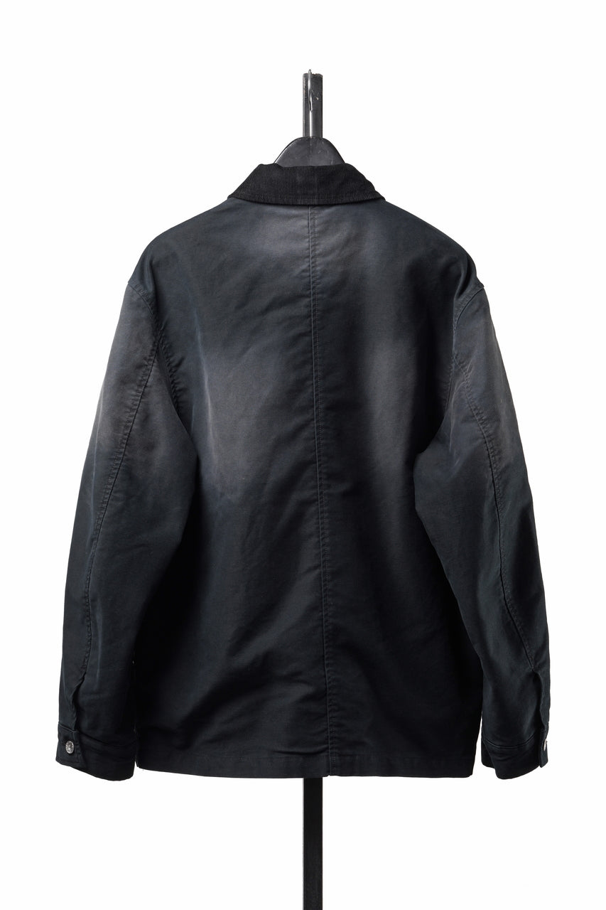 Load image into Gallery viewer, EVISU EJ, VINTAGE WASHED DAICOCK CHORE JACKET-RELAX FIT (BLACK)