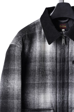 画像をギャラリービューアに読み込む, EVISU EJ, 3M THINSULATE PADDED GREY CHECK WORK QUILTED JACKET-RELAX FIT (GREY CHECK)