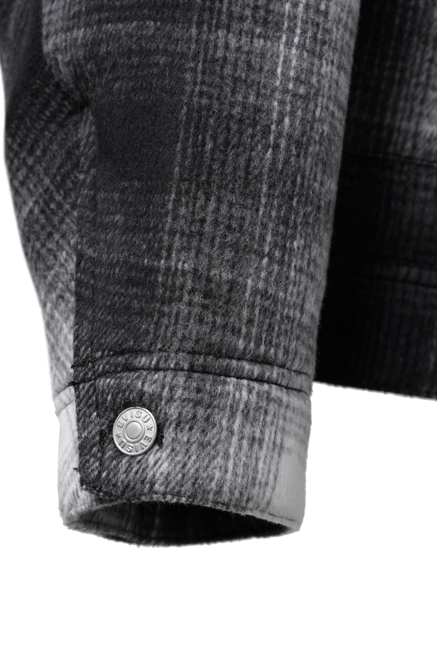 画像をギャラリービューアに読み込む, EVISU EJ, 3M THINSULATE PADDED GREY CHECK WORK QUILTED JACKET-RELAX FIT (GREY CHECK)