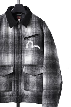 画像をギャラリービューアに読み込む, EVISU EJ, 3M THINSULATE PADDED GREY CHECK WORK QUILTED JACKET-RELAX FIT (GREY CHECK)