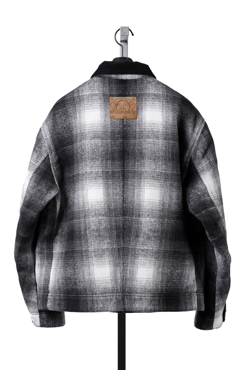 画像をギャラリービューアに読み込む, EVISU EJ, 3M THINSULATE PADDED GREY CHECK WORK QUILTED JACKET-RELAX FIT (GREY CHECK)