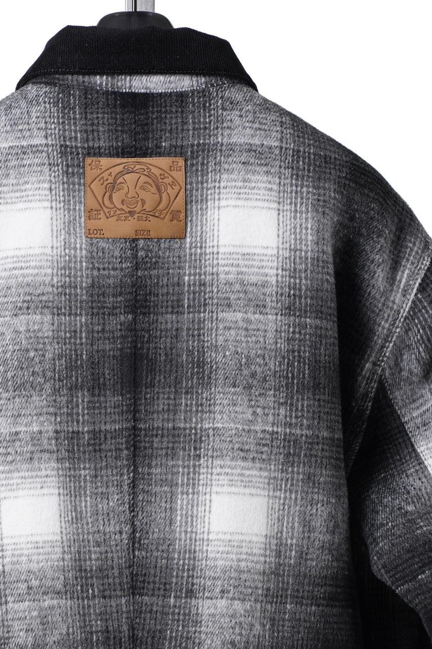 画像をギャラリービューアに読み込む, EVISU EJ, 3M THINSULATE PADDED GREY CHECK WORK QUILTED JACKET-RELAX FIT (GREY CHECK)