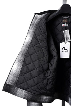 画像をギャラリービューアに読み込む, EVISU EJ, 3M THINSULATE PADDED GREY CHECK WORK QUILTED JACKET-RELAX FIT (GREY CHECK)