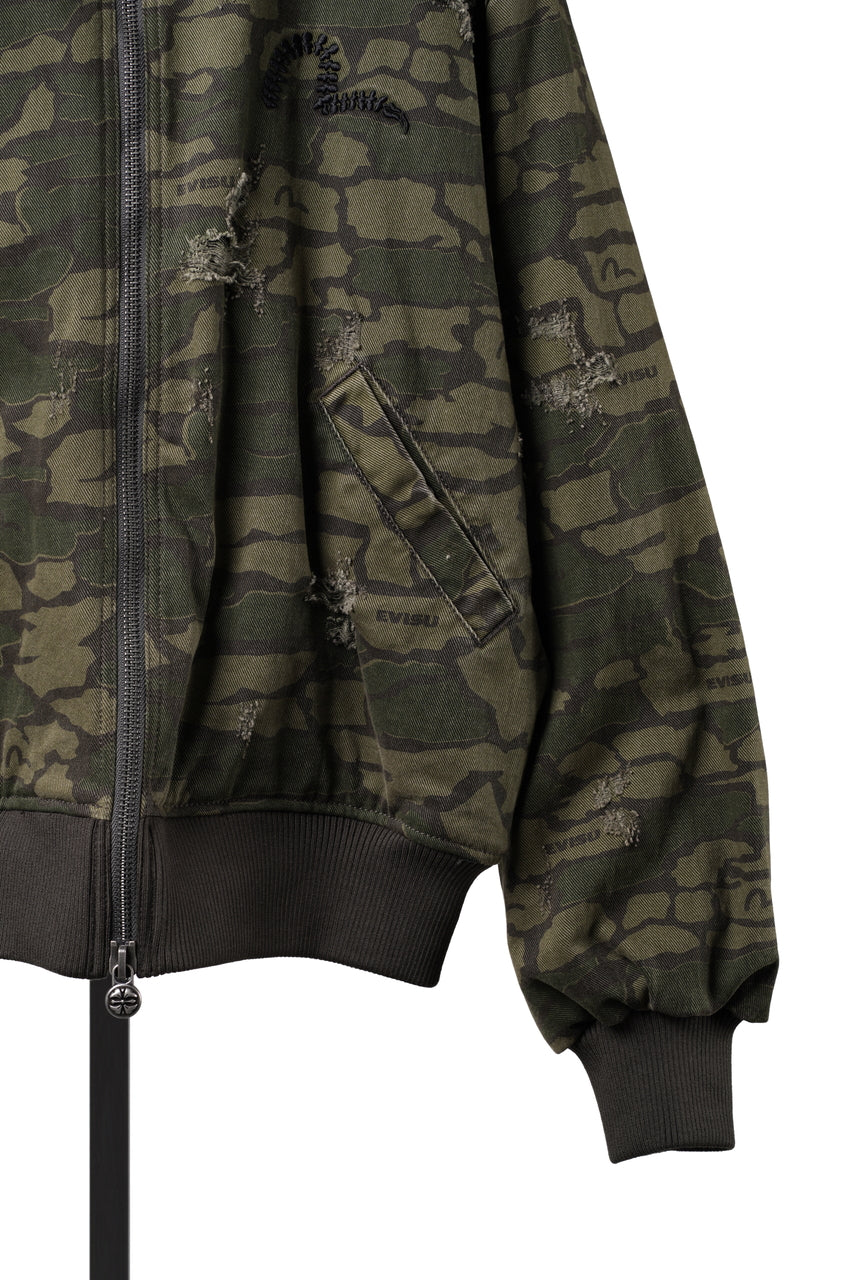 画像をギャラリービューアに読み込む, EVISU HT, CAMOUFLAGE BOMBER JACKET-LOOSE FIT (CAMOFLAGE)