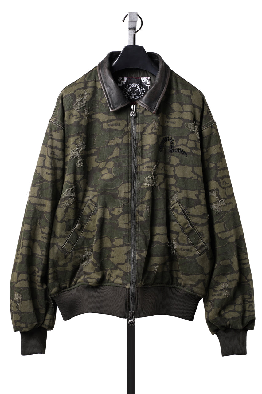 画像をギャラリービューアに読み込む, EVISU HT, CAMOUFLAGE BOMBER JACKET-LOOSE FIT (CAMOFLAGE)