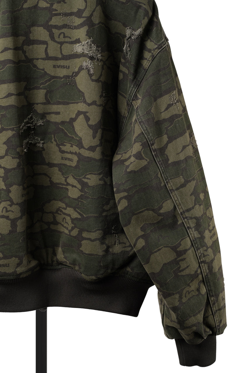 画像をギャラリービューアに読み込む, EVISU HT, CAMOUFLAGE BOMBER JACKET-LOOSE FIT (CAMOFLAGE)