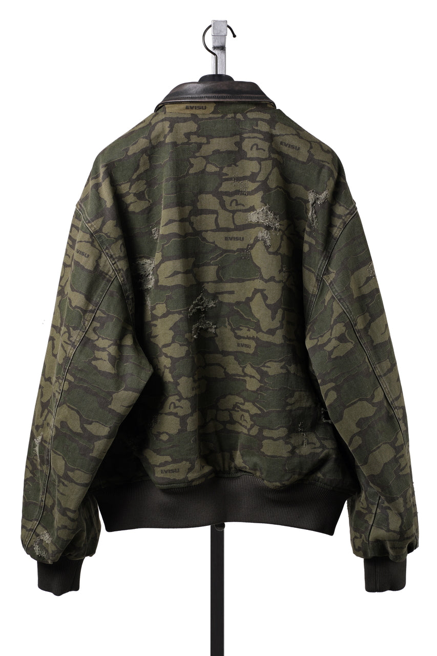 画像をギャラリービューアに読み込む, EVISU HT, CAMOUFLAGE BOMBER JACKET-LOOSE FIT (CAMOFLAGE)