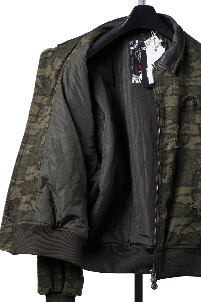 画像をギャラリービューアに読み込む, EVISU HT, CAMOUFLAGE BOMBER JACKET-LOOSE FIT (CAMOFLAGE)