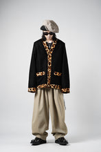 画像をギャラリービューアに読み込む, mastermind JAPAN LEOPARD VELVET CARDIGAN JACKET (BLACK x YELLOW)