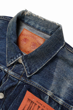 Load image into Gallery viewer, FULLCOUNT &quot;More Than just Fear&quot; Type 1 Denim Jacket / 13.7oz Zimbabwe Selvedge Denim (INDIGO BLUE)