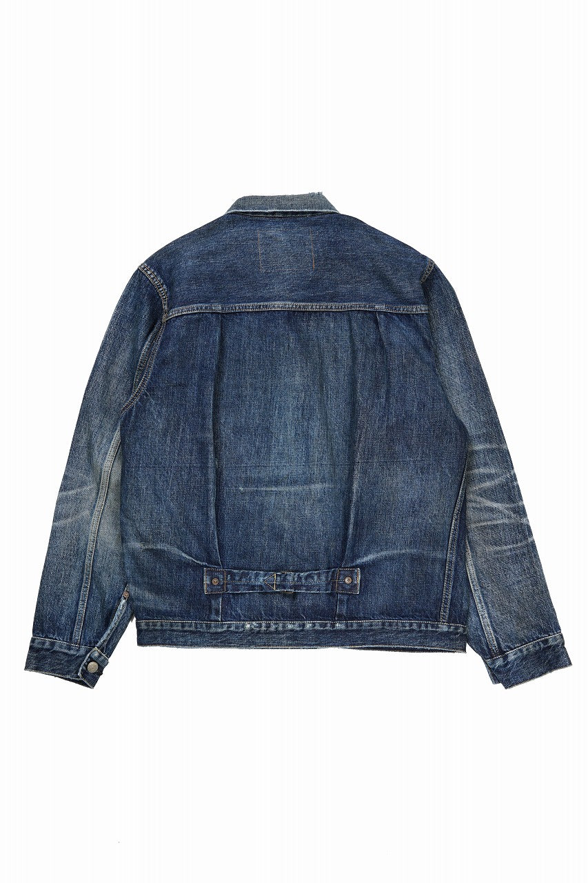 Load image into Gallery viewer, FULLCOUNT &quot;More Than just Fear&quot; Type 1 Denim Jacket / 13.7oz Zimbabwe Selvedge Denim (INDIGO BLUE)