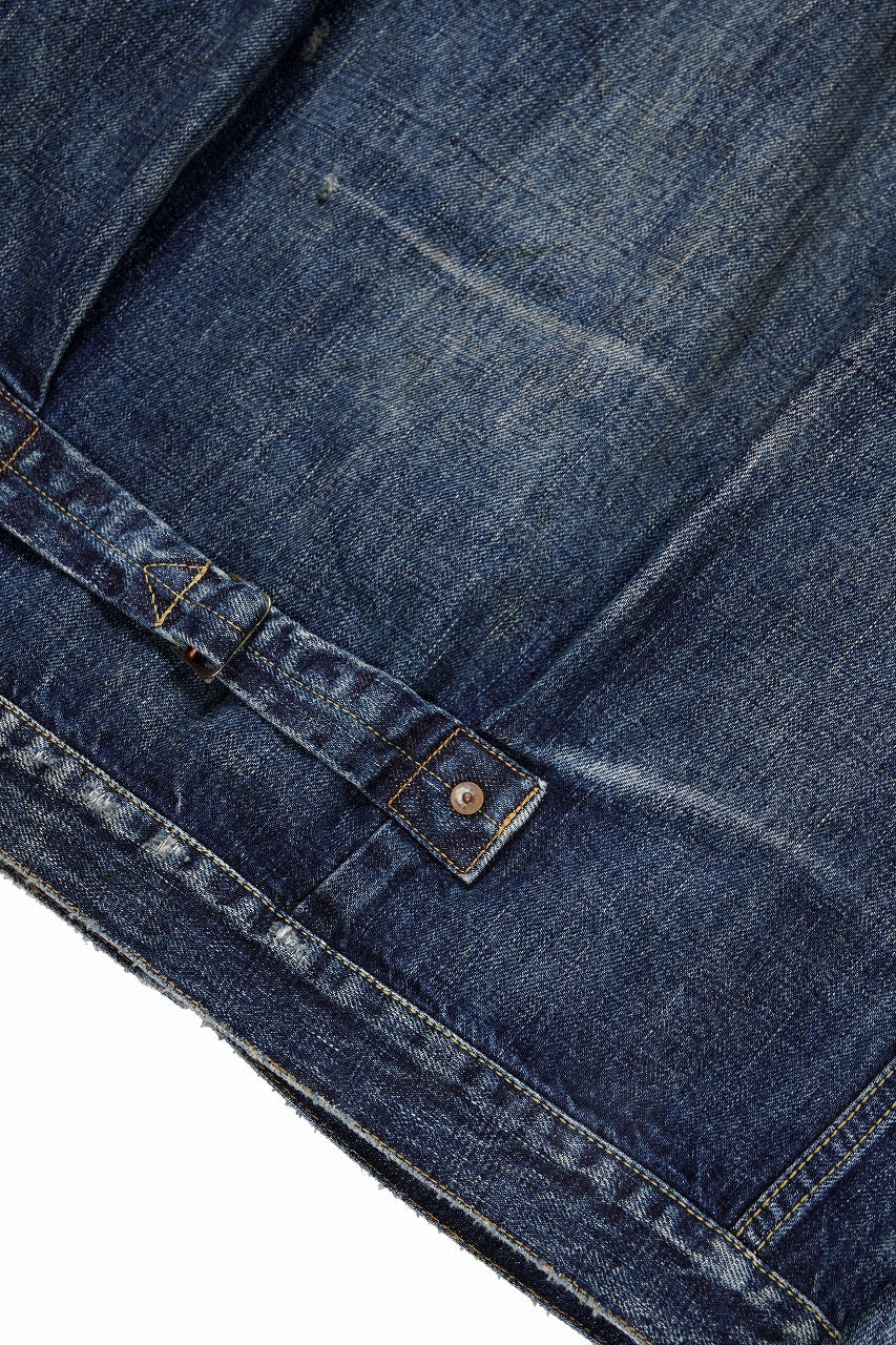 Load image into Gallery viewer, FULLCOUNT &quot;More Than just Fear&quot; Type 1 Denim Jacket / 13.7oz Zimbabwe Selvedge Denim (INDIGO BLUE)