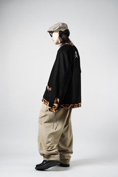 画像をギャラリービューアに読み込む, mastermind JAPAN LEOPARD VELVET CARDIGAN JACKET (BLACK x YELLOW)
