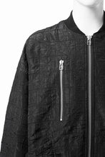 画像をギャラリービューアに読み込む, A.F ARTEFACT JUMBO MA-1 BLOUSON / DECORATIVE LATTICE PATTERN (BLACK)