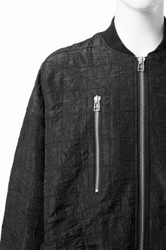 画像をギャラリービューアに読み込む, A.F ARTEFACT JUMBO MA-1 BLOUSON / DECORATIVE LATTICE PATTERN (BLACK)