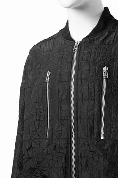 画像をギャラリービューアに読み込む, A.F ARTEFACT JUMBO MA-1 BLOUSON / DECORATIVE LATTICE PATTERN (BLACK)