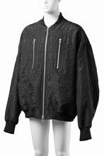 画像をギャラリービューアに読み込む, A.F ARTEFACT JUMBO MA-1 BLOUSON / DECORATIVE LATTICE PATTERN (BLACK)