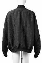 画像をギャラリービューアに読み込む, A.F ARTEFACT JUMBO MA-1 BLOUSON / DECORATIVE LATTICE PATTERN (BLACK)