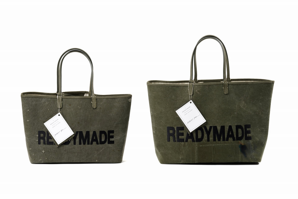 Load image into Gallery viewer, READYMADE DOROTHY BAG LARGE – Remade from Vintage Military Canvas (KHAKI)