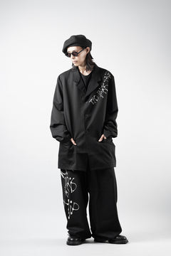 Load image into Gallery viewer, Y-3 Yohji Yamamoto CHITO CITY GRAPHIC WOOL BLAZER (BLACK)