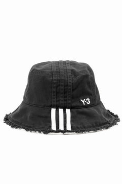 画像をギャラリービューアに読み込む, Y-3 Yohji Yamamoto STRIPES BUCKET HAT (BLACK)