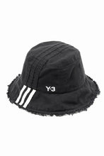 画像をギャラリービューアに読み込む, Y-3 Yohji Yamamoto STRIPES BUCKET HAT (BLACK)
