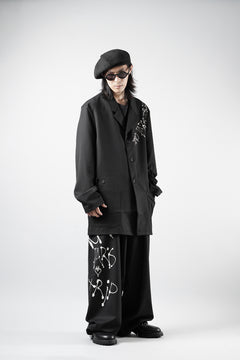 Load image into Gallery viewer, Y-3 Yohji Yamamoto CHITO CITY GRAPHIC WOOL BLAZER (BLACK)