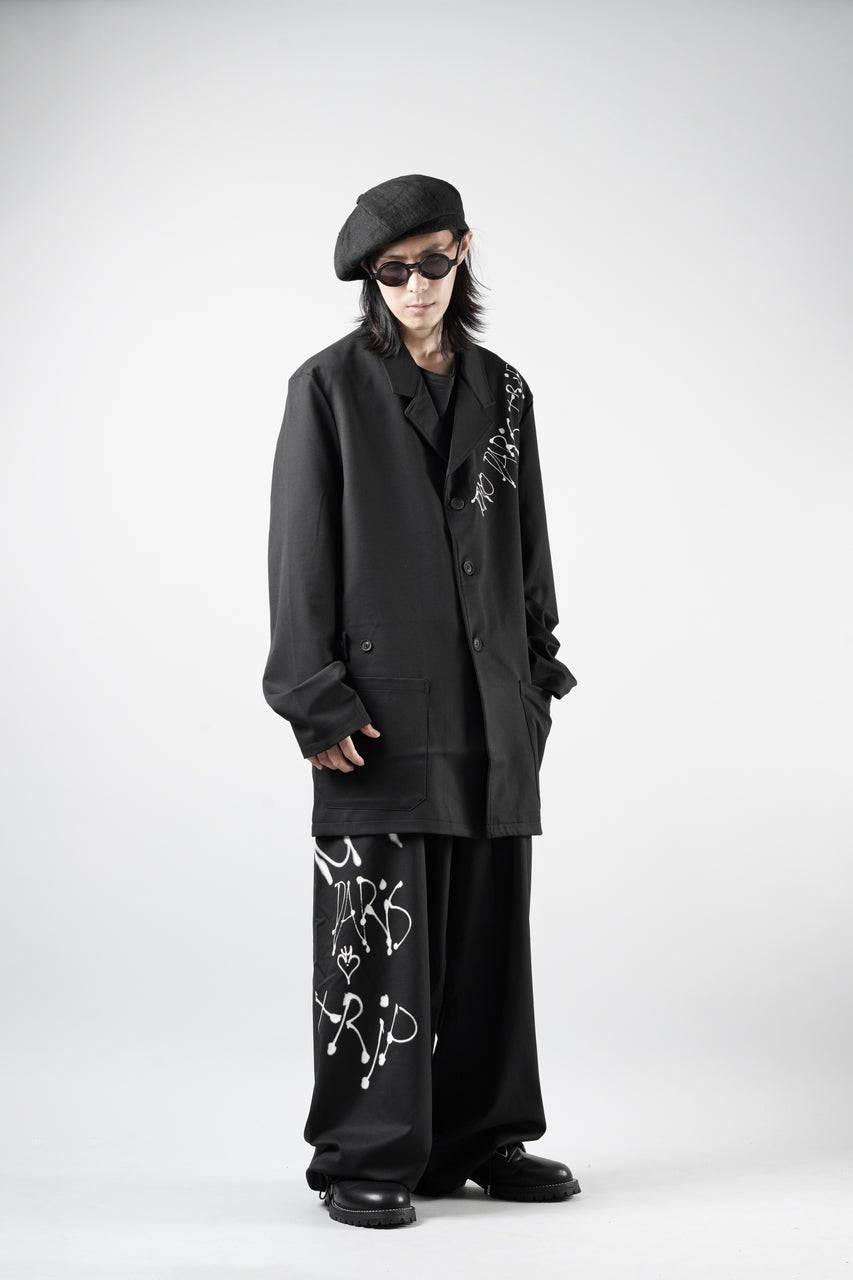 Load image into Gallery viewer, Y-3 Yohji Yamamoto CHITO CITY GRAPHIC WOOL BLAZER (BLACK)