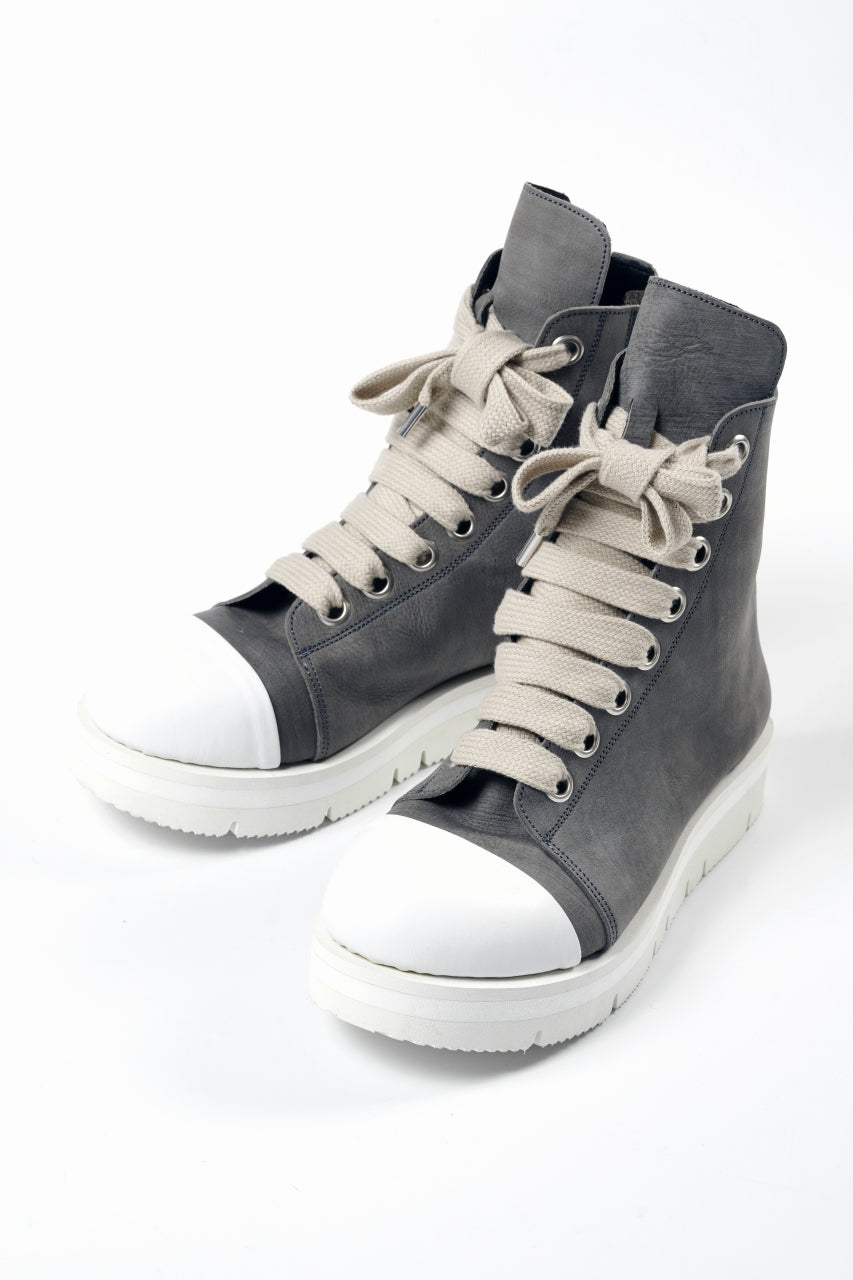 画像をギャラリービューアに読み込む, A.F ARTEFACT x Portaille THICK SNEAKER BOOTS / FILED STEER (GREY×WHITE)