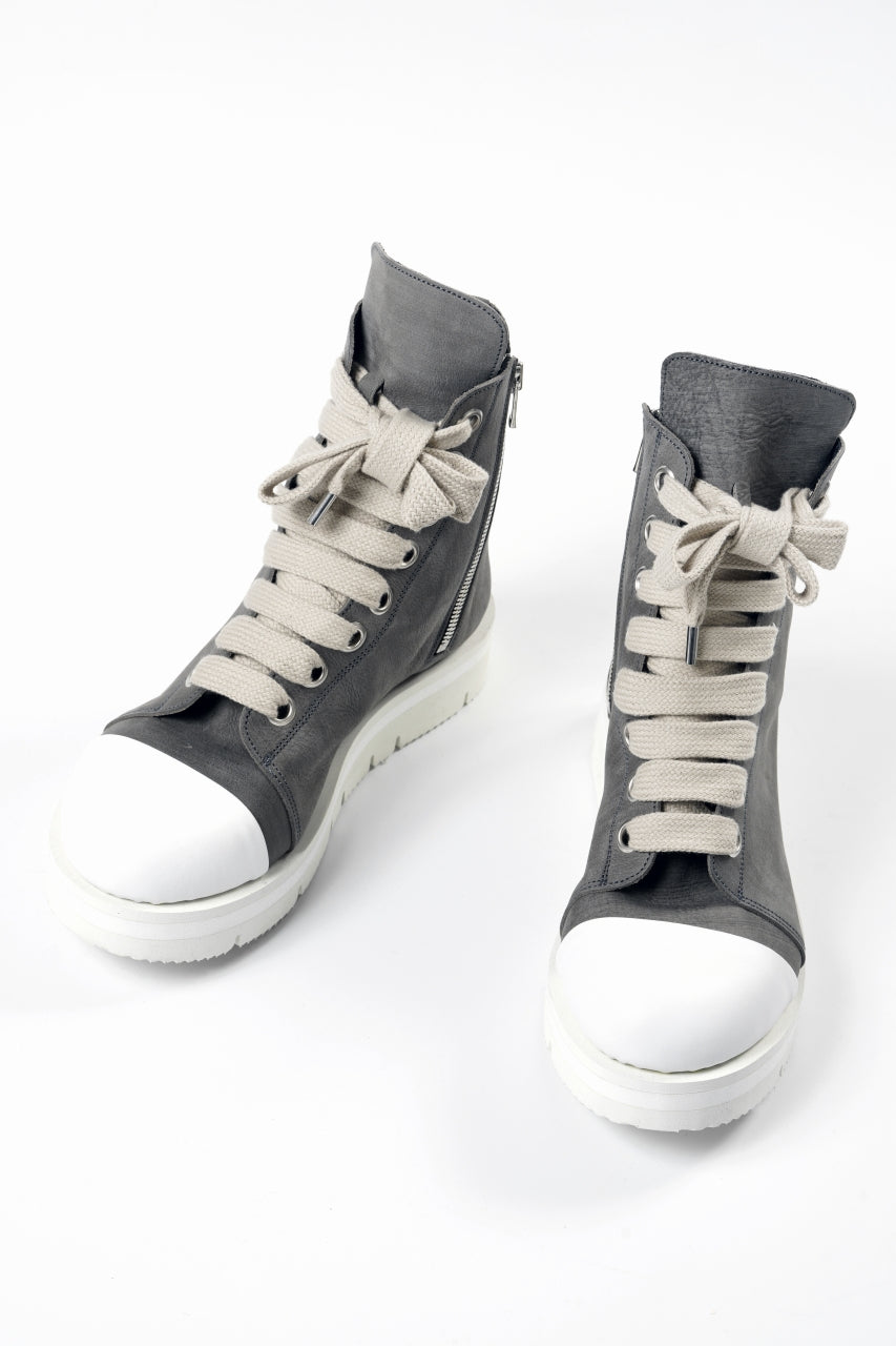 画像をギャラリービューアに読み込む, A.F ARTEFACT x Portaille THICK SNEAKER BOOTS / FILED STEER (GREY×WHITE)