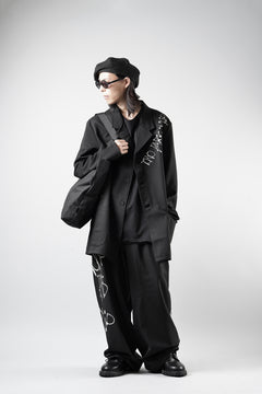 Load image into Gallery viewer, Y-3 Yohji Yamamoto CHITO CITY GRAPHIC WOOL BLAZER (BLACK)