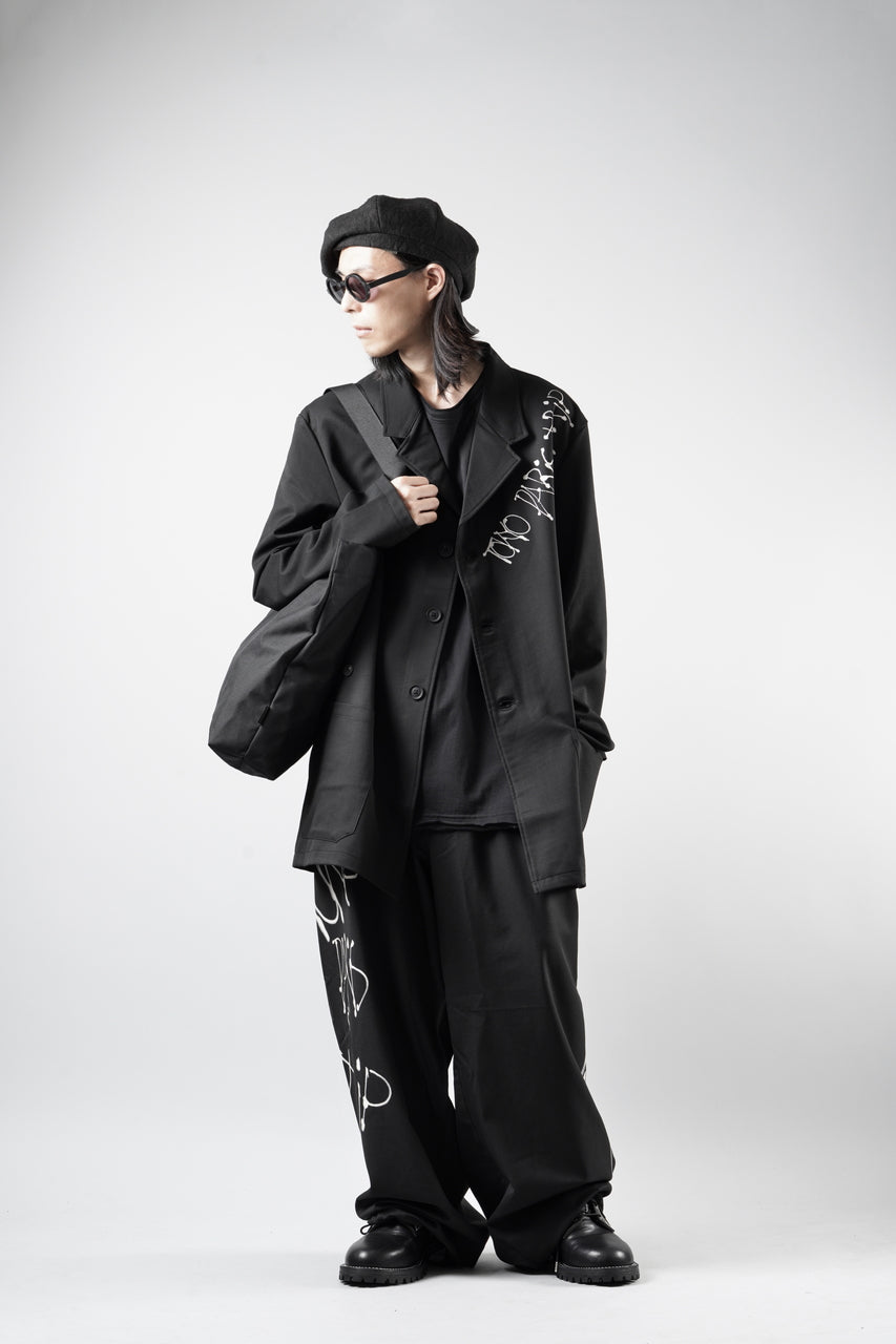 Load image into Gallery viewer, Y-3 Yohji Yamamoto CHITO CITY GRAPHIC WOOL BLAZER (BLACK)