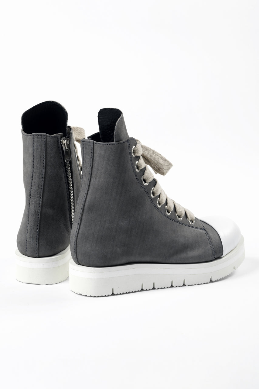 画像をギャラリービューアに読み込む, A.F ARTEFACT x Portaille THICK SNEAKER BOOTS / FILED STEER (GREY×WHITE)