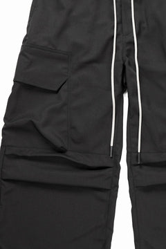 画像をギャラリービューアに読み込む, A.F ARTEFACT CARGO WIDE PANTS / PLAIN WEAVE (BLACK)