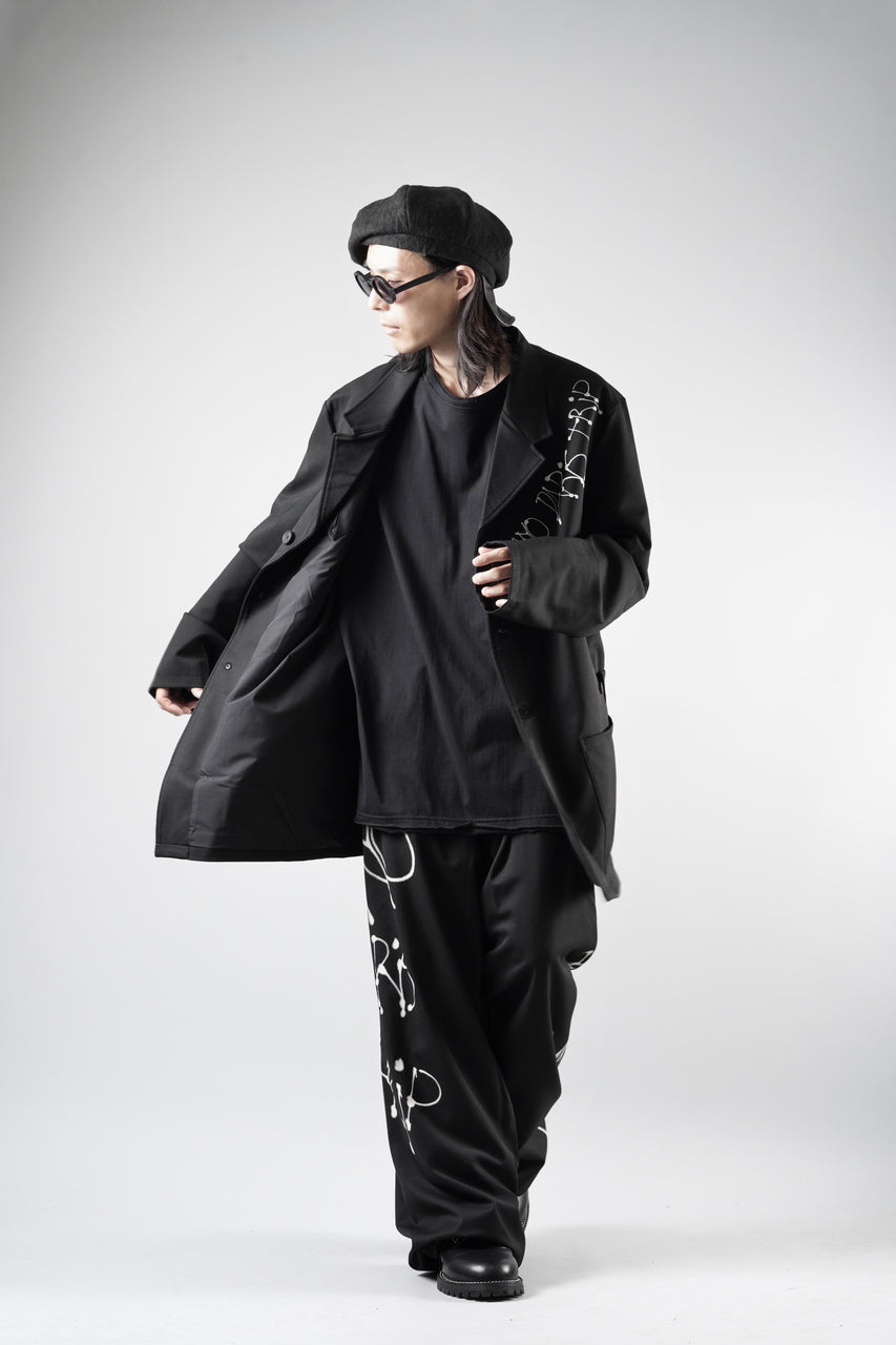 Load image into Gallery viewer, Y-3 Yohji Yamamoto CHITO GRAPHIC WIDE WOOL PANTS (BLACK)