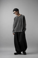 Load image into Gallery viewer, Professor.E FADED HENLEY L/S TEE (BLACK)