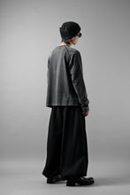 Load image into Gallery viewer, Professor.E FADED HENLEY L/S TEE (BLACK)